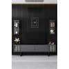 Hanah Home TV Unit Chrome Line - Anthracite, Black Anthracite
Black