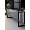 Hanah Home TV Unit Chrome Line - Anthracite, Black Anthracite
Black