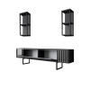 Hanah Home TV Unit Chrome Line - Anthracite, Black Anthracite
Black