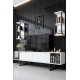Σύνθεση Τηλεόρασης - Chrome Line - Χρώμα Λευκό Μαύρο - 180x30x48εκ Σύνθεση Τηλεόρασης - Chrome Line - Χρώμα Λευκό Μαύρο - 180x30x48εκ