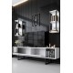 Σύνθεση Τηλεόρασης - Chrome Line - Χρώμα Λευκό Μαύρο - 180x30x48εκ Σύνθεση Τηλεόρασης - Chrome Line - Χρώμα Λευκό Μαύρο - 180x30x48εκ