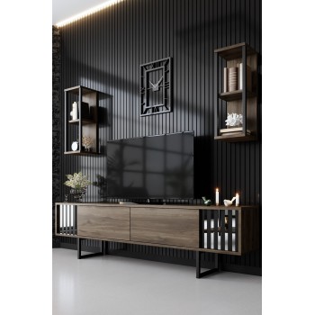 TV Unit Chrome Line - Walnut, Black Walnut
Black