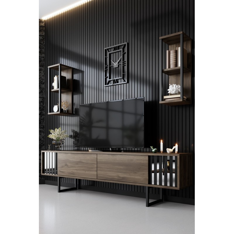 TV Unit Chrome Line - Walnut, Black Walnut
Black