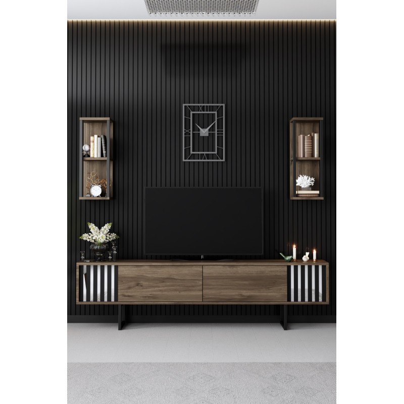 TV Unit Chrome Line - Walnut, Black Walnut
Black