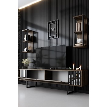 TV Unit Chrome Line - Walnut, Black Walnut
Black