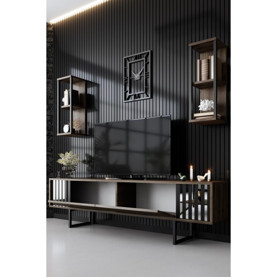 TV Unit Chrome Line - Walnut, Black Walnut
Black TV Unit Chrome Line - Walnut, Black Walnut
Black