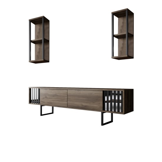TV Unit Chrome Line - Walnut, Black Walnut
Black TV Unit Chrome Line - Walnut, Black Walnut
Black
