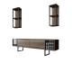 TV Unit Chrome Line - Walnut, Black Walnut
Black TV Unit Chrome Line - Walnut, Black Walnut
Black