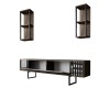 TV Unit Chrome Line - Walnut, Black Walnut
Black