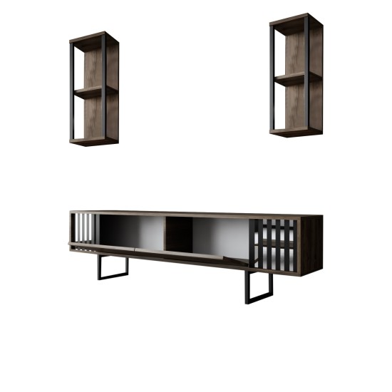 TV Unit Chrome Line - Walnut, Black Walnut
Black TV Unit Chrome Line - Walnut, Black Walnut
Black
