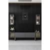 Hanah Home TV Unit Gold Line - Anthracite, Black Anthracite
Black