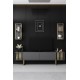 TV Unit Gold Line - Anthracite, Black Anthracite
Black Hanah Home TV Unit Gold Line - Anthracite, Black Anthracite
Black