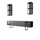 TV Unit Gold Line - Anthracite, Black Anthracite
Black Hanah Home TV Unit Gold Line - Anthracite, Black Anthracite
Black