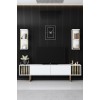 Hanah Home TV Unit Gold Line - White, Black White
Black