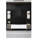Hanah Home TV Unit Gold Line - White, Black White
Black