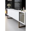 Hanah Home TV Unit Gold Line - White, Black White
Black
