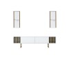 Hanah Home TV Unit Gold Line - White, Black White
Black