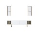 Hanah Home TV Unit Gold Line - White, Black White
Black