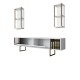Hanah Home TV Unit Gold Line - White, Black White
Black