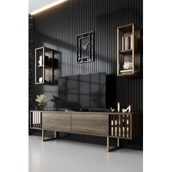 TV Unit Gold Line - Walnut, Black Walnut
Black
