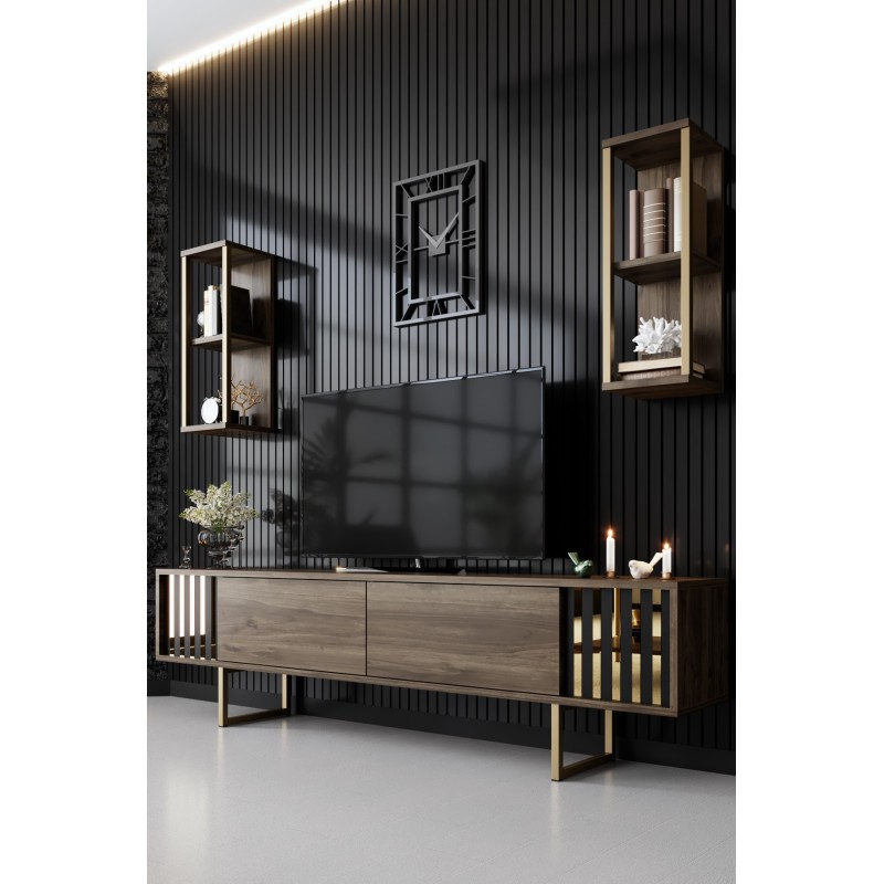 TV Unit Gold Line - Walnut, Black Walnut
Black