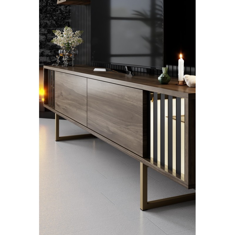 TV Unit Gold Line - Walnut, Black Walnut
Black