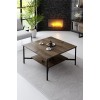 Coffee Table Black Line - Walnut, Black Walnut
Black