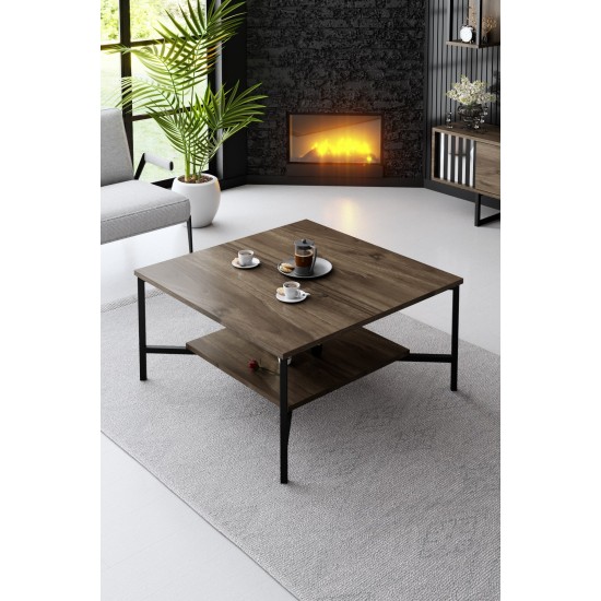 Coffee Table Black Line - Walnut, Black Walnut
Black