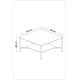 Coffee Table Black Line - Walnut, Black Walnut
Black