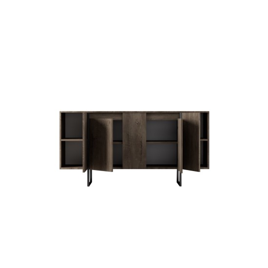 Μπουφές Luxe 160x80x35cm - Καρυδί Μαύρο Μπουφές Luxe 160x80x35cm - Καρυδί Μαύρο