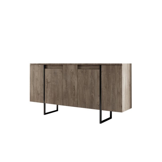 Μπουφές Luxe 160x80x35cm - Καρυδί Μαύρο Μπουφές Luxe 160x80x35cm - Καρυδί Μαύρο