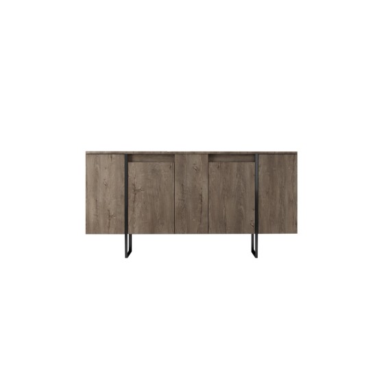 Μπουφές Luxe 160x80x35cm - Καρυδί Μαύρο Μπουφές Luxe 160x80x35cm - Καρυδί Μαύρο