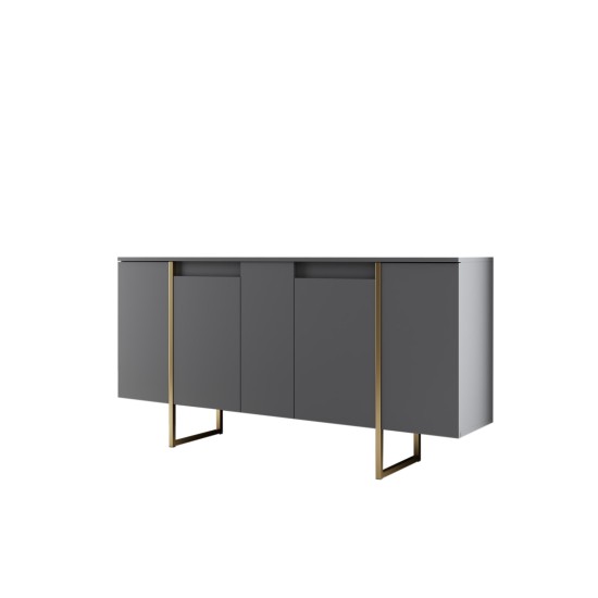 Μπουφές Luxe 160x80x35 - Ανθρακί Χρυσό Μπουφές Luxe 160x80x35 - Ανθρακί Χρυσό