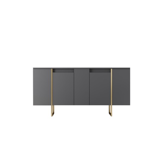 Μπουφές Luxe 160x80x35 - Ανθρακί Χρυσό Μπουφές Luxe 160x80x35 - Ανθρακί Χρυσό