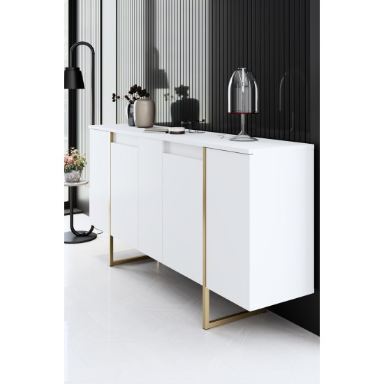Μπουφές Luxe - 160x80x35 Λευκό Χρυσό Μπουφές Luxe - 160x80x35 Λευκό Χρυσό