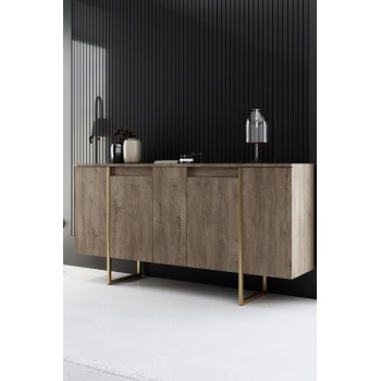 Μπουφές Luxe 160x80x35cm - Καρυδί Χρυσό