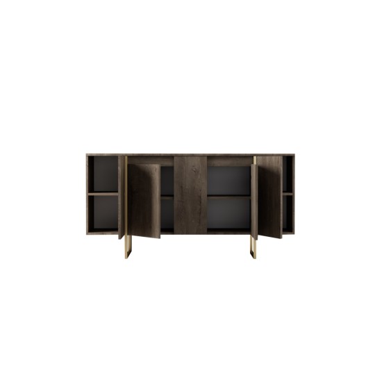 Μπουφές Luxe 160x80x35cm - Καρυδί Χρυσό Μπουφές Luxe 160x80x35cm - Καρυδί Χρυσό