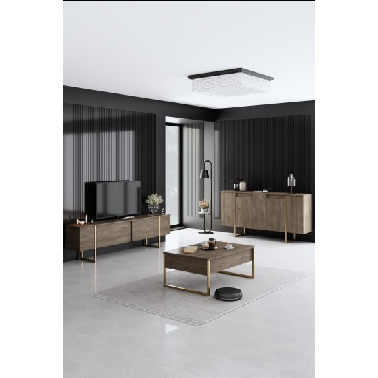 Μπουφές Luxe 160x80x35cm - Καρυδί Χρυσό Μπουφές Luxe 160x80x35cm - Καρυδί Χρυσό