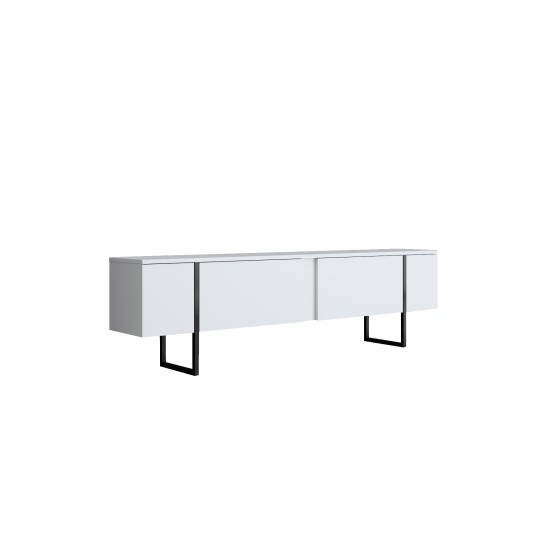 Σύνθεση Σαλονιού Luxe - Χρώμα Λευκό Μαύρο - 160x80x35εκ