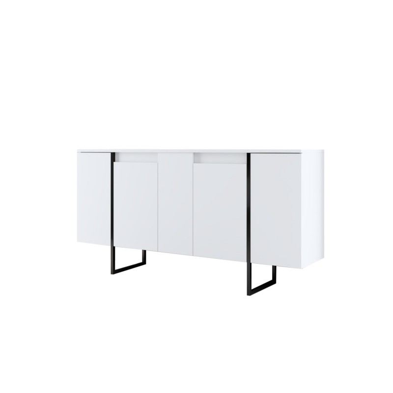 Σύνθεση Σαλονιού Luxe - Χρώμα Λευκό Μαύρο - 160x80x35εκ