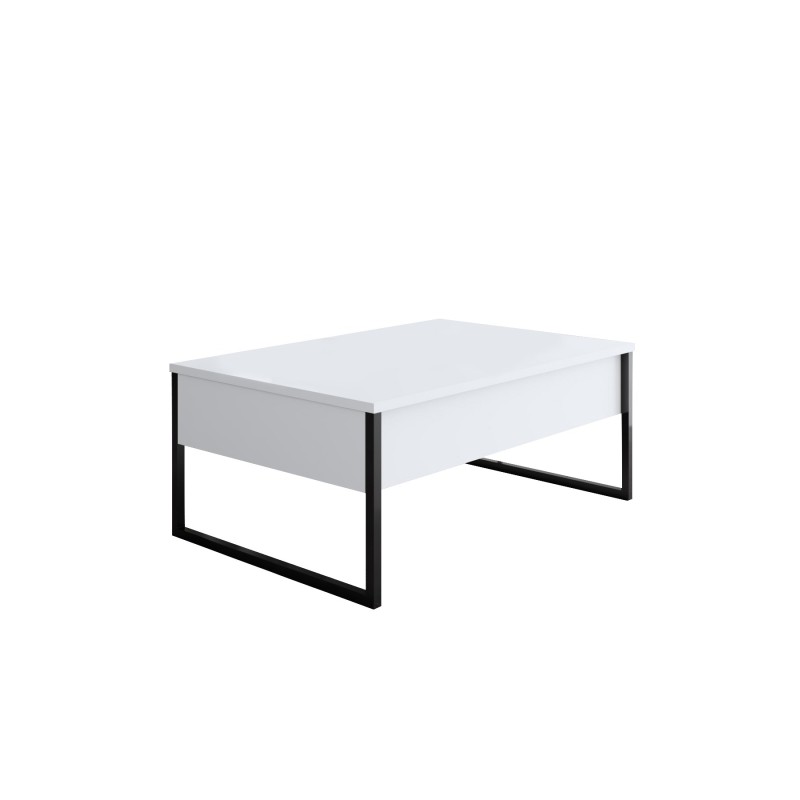 Σύνθεση Σαλονιού Luxe - Χρώμα Λευκό Μαύρο - 160x80x35εκ