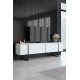 Σύνθεση Σαλονιού Luxe - Χρώμα Λευκό Μαύρο - 160x80x35εκ