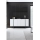 Σύνθεση Σαλονιού Luxe - Χρώμα Λευκό Μαύρο - 160x80x35εκ