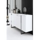 Σύνθεση Σαλονιού Luxe - Χρώμα Λευκό Μαύρο - 160x80x35εκ