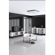 Σύνθεση Σαλονιού Luxe - Χρώμα Λευκό Μαύρο - 160x80x35εκ