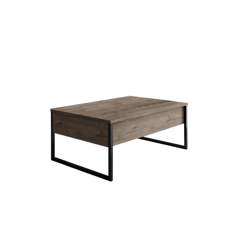 Σύνθεση Σαλονιού Luxe - Χρώμα Καρυδί Μαύρο - 160x80x35εκ