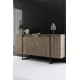 Σύνθεση Σαλονιού Luxe - Χρώμα Καρυδί Μαύρο - 160x80x35εκ