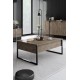 Σύνθεση Σαλονιού Luxe - Χρώμα Καρυδί Μαύρο - 160x80x35εκ