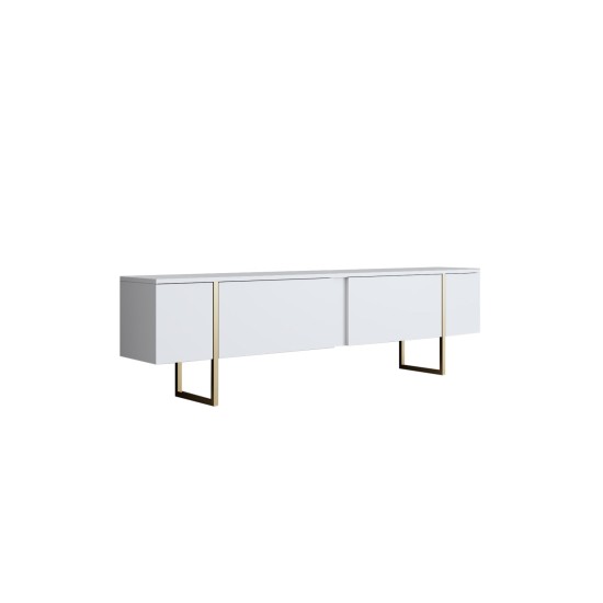 Σύνθεση Σαλονιού Luxe - Χρώμα Λευκό Χρυσό - 160x80x35εκ