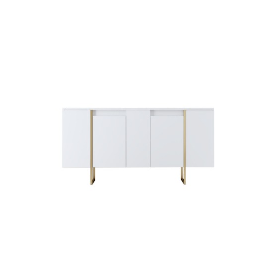 Σύνθεση Σαλονιού Luxe - Χρώμα Λευκό Χρυσό - 160x80x35εκ